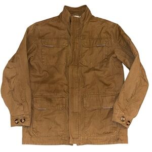 CABELAS  Men's Canvas Sherpa Lined Primaloft Barn Chore Work Jacket Large Tall